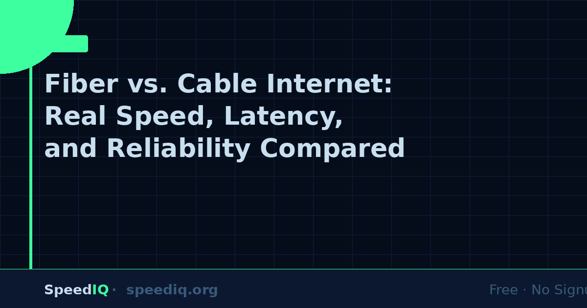 Fiber vs. Cable Internet: Real Speed, Latency, and Reliability Compared