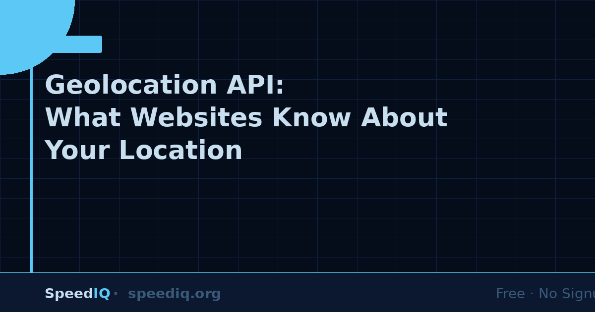 Geolocation API: What Websites Know About Your Location and How to Stay Private