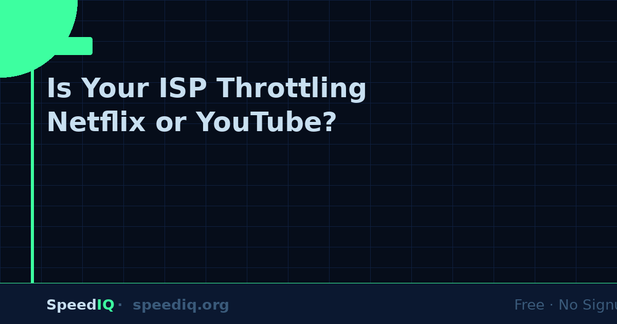 Is Your ISP Throttling Netflix or YouTube in 2026?