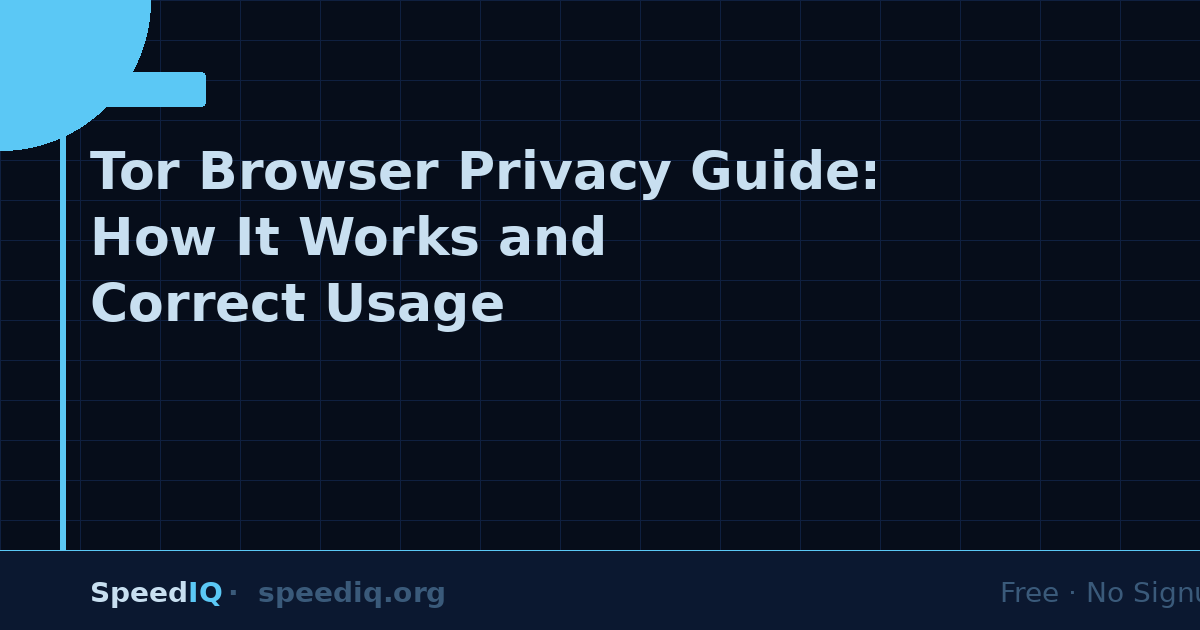 Tor Browser Privacy Guide: How It Works, What It Protects, and Correct Usage
