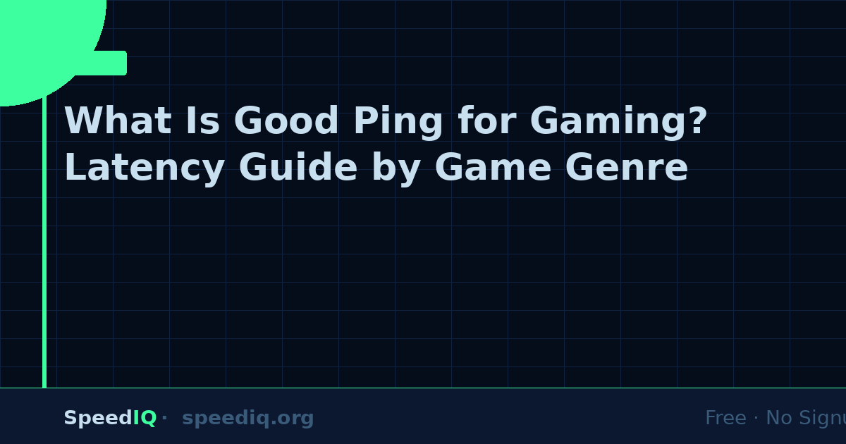 What Is Good Ping for Gaming? Latency Guide by Game Genre (2026)